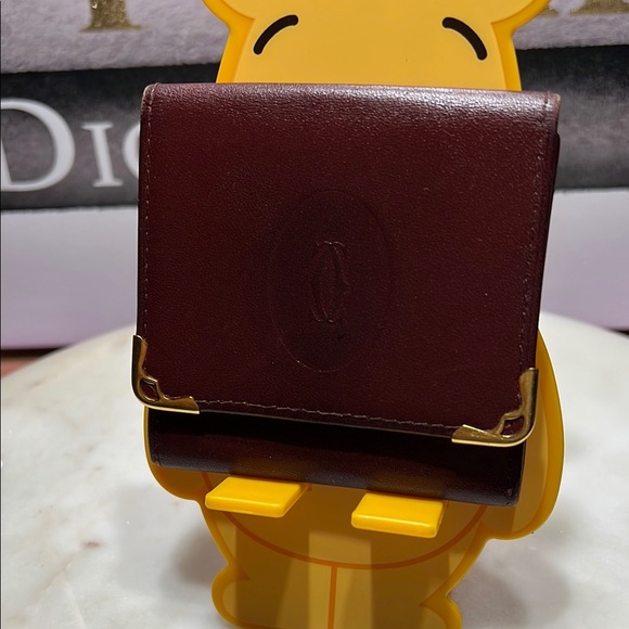 Cartier Wallet Purse Coin Purse Mastline Red leather Woman Authentic EUC - Picture 3 of 13